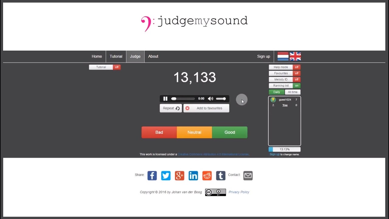 JudgeMySound crowd-sourced rating website
